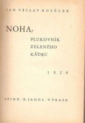 kniha Noha, plukovník zeleného kádru, Sfinx, Bohumil Janda 1928