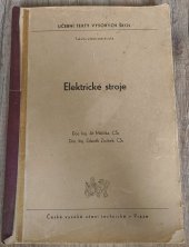 kniha Elektrické stroje, ČVUT 1969