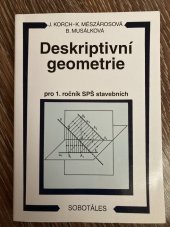 kniha Deskriptivní geometrie pro 1.ročník SPŠ stavebních, Sobotáles 1998