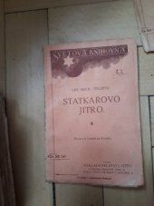 kniha Statkářovo jitro povídka, J. Otto 1897