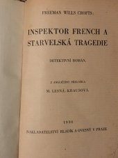 kniha Inspektor French a starvelská tragedie detektivní román, Hladík a Ovesný 1930