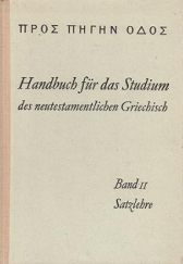 kniha Handbuch für das Studium des neutestamentlichen Griechisch Band: 2 (Satzlehre), Evangelische Verlagsanstalt 1968