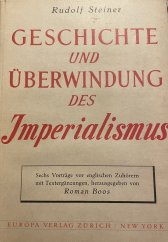 kniha Geschichte und Überwindung des Imperialismus, Verlag 1946