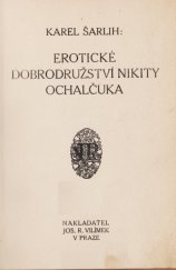 kniha Erotické dobrodružství Nikity Ochalčuka, Jos. R. Vilímek 1914