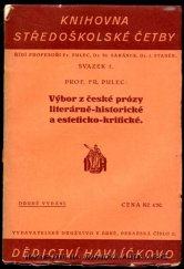 kniha Výbor z české prózy literárně-historické a esteticko-kritické pro nejvyšší třídy středních škol, Dědictví Havlíčkovo 1930