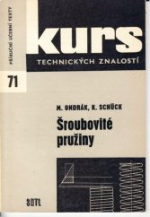 kniha Šroubovité pružiny Určeno též studentům, SNTL 1965