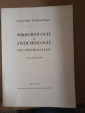 kniha Mikrobiologie a epidemiologie pro ošetřovatelky, Zdravotnické nakladatelství 1952