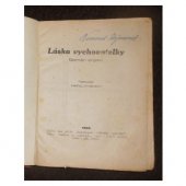 kniha Láska vychovatelky román sirotka, Keller a spol. 1938