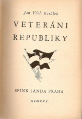 kniha Veteráni republiky, Sfinx, Bohumil Janda 1930