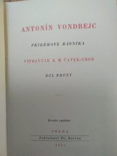 kniha Antonín Vondrejc Díl první příběhové básníka., Fr. Borový 1925