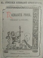 kniha Rozmanitá prosa III obrázky a studie., J. Otto 1913