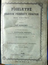 kniha Poselkyně starých příběhův českých, Bedřich Stýblo 1879