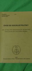 kniha Úvod do sociální politiky, Univerzita Karlova, Právnická fakulta v nakladatelství Vodnář 2003