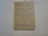 kniha Matematické a statické tabulky I. díl, Česká matice technická 1939