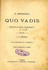 kniha Quo vadis? I[-III] Rom. z doby Neronovy., Beaufort 1904