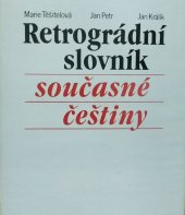 kniha Retrográdní slovník současné češtiny, Academia 1986