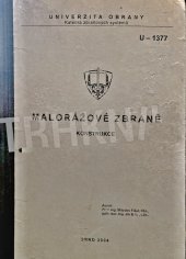 kniha Malorážové zbraně konstrukce, Univerzita obrany 2004