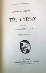 kniha Tři týdny, Jos. R. Vilímek 1919