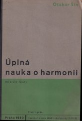 kniha Úplná nauka o harmonii na základě melodie a rytmu. Díl II, - Úlohy, Hudební Matice Umělecké Besedy 1940