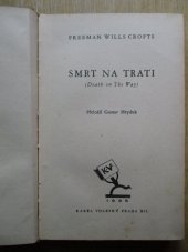 kniha Smrt na trati = (Death on The Way), Karel Voleský 1938