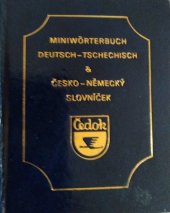 kniha Miniwörterbuch deutsch-tschechisch & česko-německý slovníček, Erika 1991