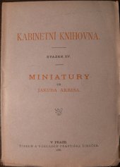 kniha Miniatury. I, František Šimáček 1886