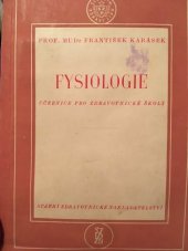 kniha Fysiologie Učebnice pro zdravotnické školy, SZdN 1956