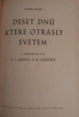 kniha Deset dnů, které otřásly světem, Dělnické nakladatelství 1946