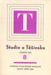 kniha Studie o Těšínsku. Sv. 8, Okresní vlastivědné muzeum 1980