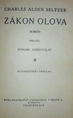 kniha Zákon olova Román, Popularia J. Rokyta 1930