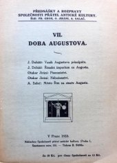 kniha Doba Augustova Vznik Augustova principátu, Společnost přátel antické kultury 1933