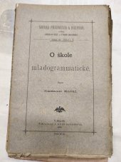 kniha O škole mladogrammatické, Knihtiskárna a nakladatelství J. Otty 1885