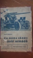 kniha Co máme věděti o naší armádě, Státní nakladatelství 1938