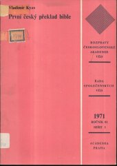 kniha První český překlad Bible, Academia 1971