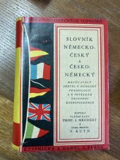 kniha Německo-český slovník, mající stálý zřetel k německé frazeologii a k potřebám obchodní korespondence, Kvasnička a Hampl 1929