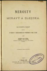 kniha Nerosty Moravy a Slezska, Fr. A. Urbánek 1882
