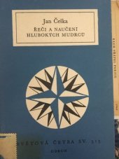kniha Řeči a naučení hlubokých mudrců, Odeon 1982