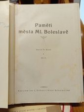 kniha Paměti města Ml. Boleslavě. Díl 2, Josef L. Švíkal 1920
