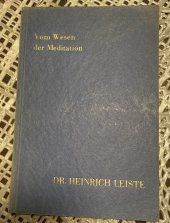kniha Vom Wesen der Meditation, Philosophisch Anthroposophischer Verlag am Goetheanum Dornach 1935