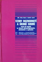 kniha Vzory rozhodnutí a úkonů soudů všech tří stupňů ve věcech občanskoprávních, obchodních a správních, Linde 1997