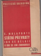 kniha Státní převraty jak se dělají a jak se jim zabraňuje, Orbis 1933