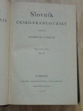 kniha Slovník česko-francouzský. 2. díl, - R-Ž, Vesmír 1936