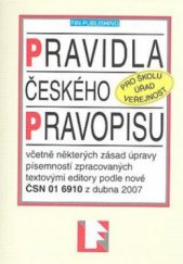 kniha Pravidla českého pravopisu, Fin 2008