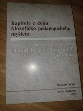 kniha Kapitoly z dějin filozoficko pedagogického myšlení, Vlastimil Johanus 2009