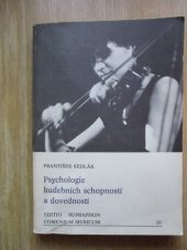 kniha Psychologie hudebních schopností a dovedností, Supraphon 1989