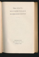 kniha Neuvěřitelná dobrodružství, Svoboda 1949