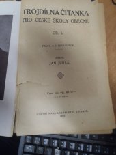 kniha Trojdílná čítanka pro české školy obecné, Státní nakladatelství 1922