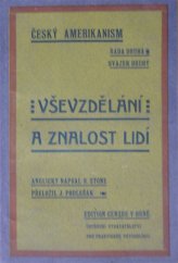 kniha Vševzdělání a znalost lidí, Edition Centre 1910