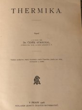 kniha Thermika, Jednota č. math. 1908