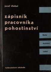 kniha Zápisník pracovníka pohostinství, Vydavatelství obchodu 1966